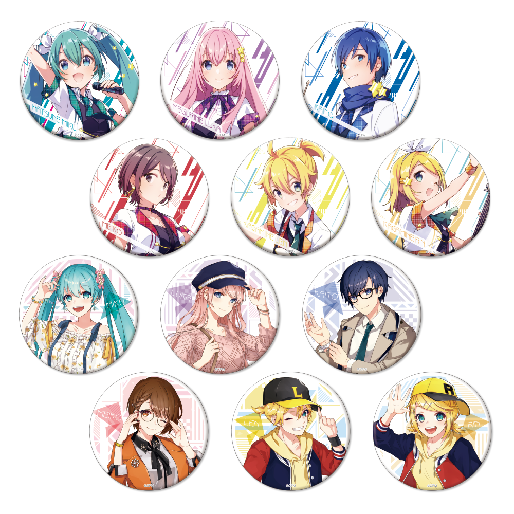 トレーディング大き目メタリック缶バッジ