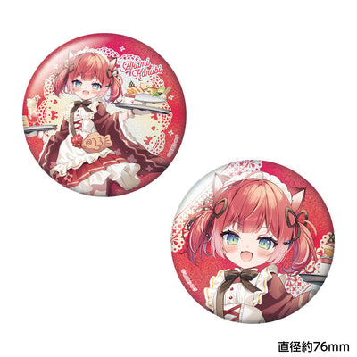 赤見かるび おっきめキラキラ缶バッジ2個セット