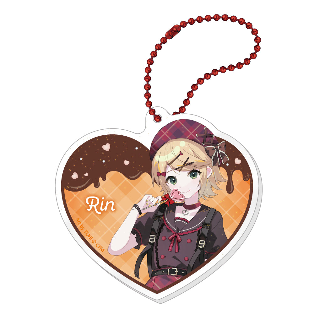 ラメ入りアクリルキーホルダー / 鏡音リン