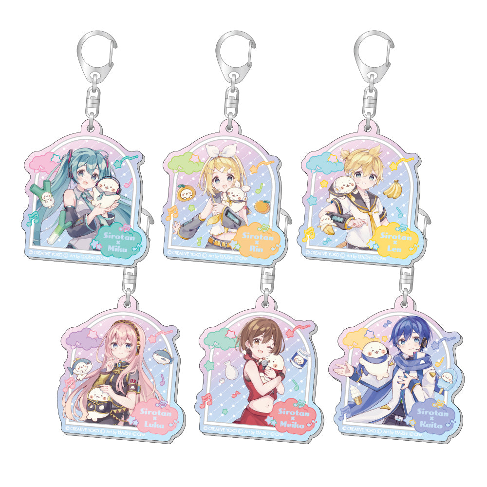 しろたん×初音ミク トレーディングオーロラアクリルキーホルダー(BOX