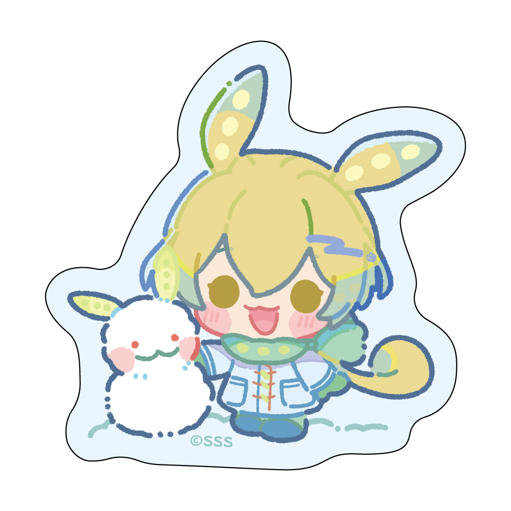 ダイカットステッカー / 冬のおともだちなのだ