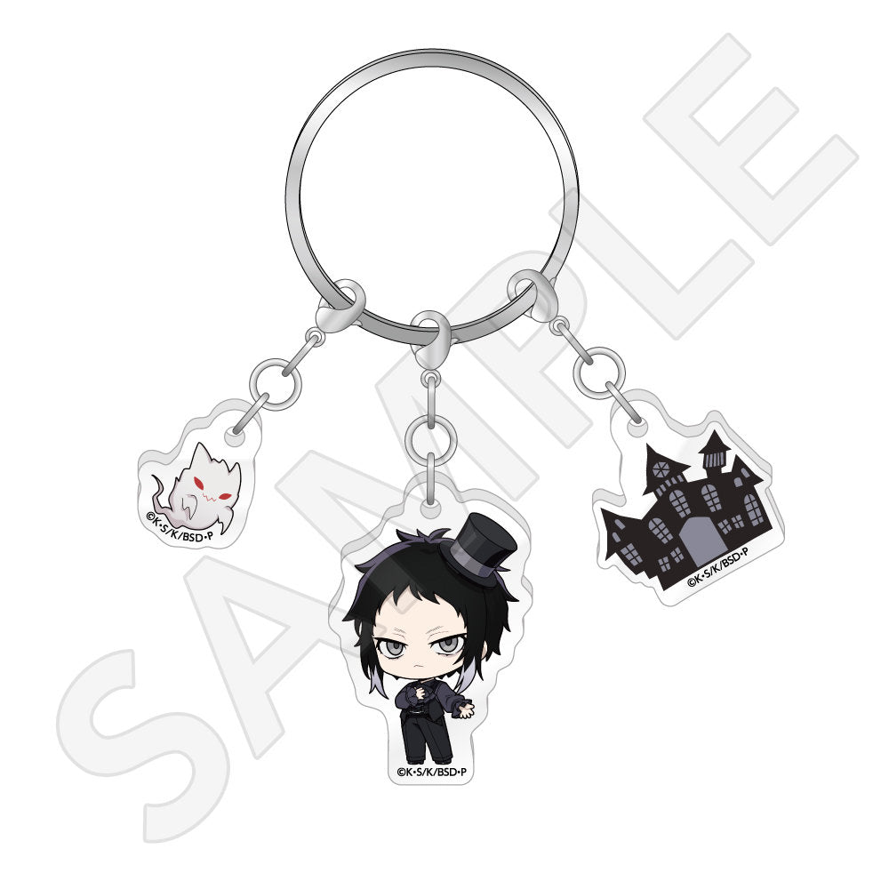 3連アクリルキーホルダー Ghost House ver. / 芥川龍之介