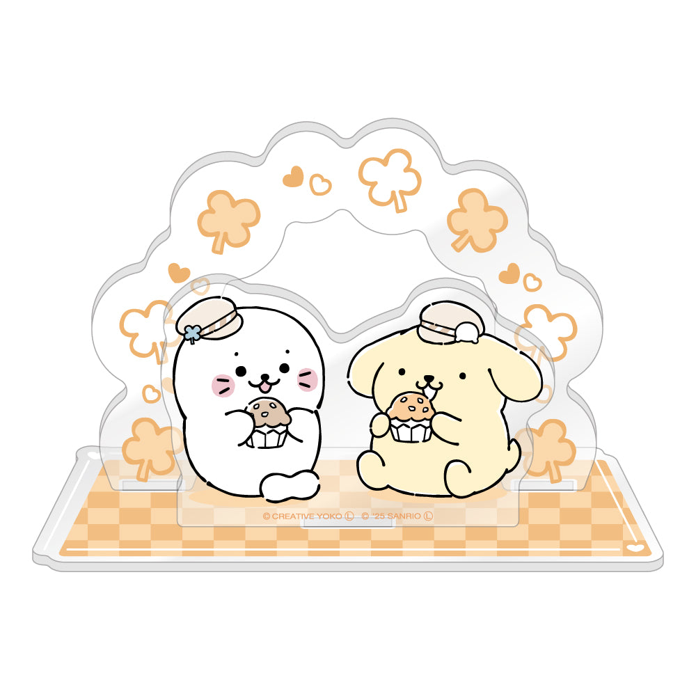 しろたん × サンリオキャラクターズ vol.3 アクリルジオラマ / しろたん×ポムポムプリン