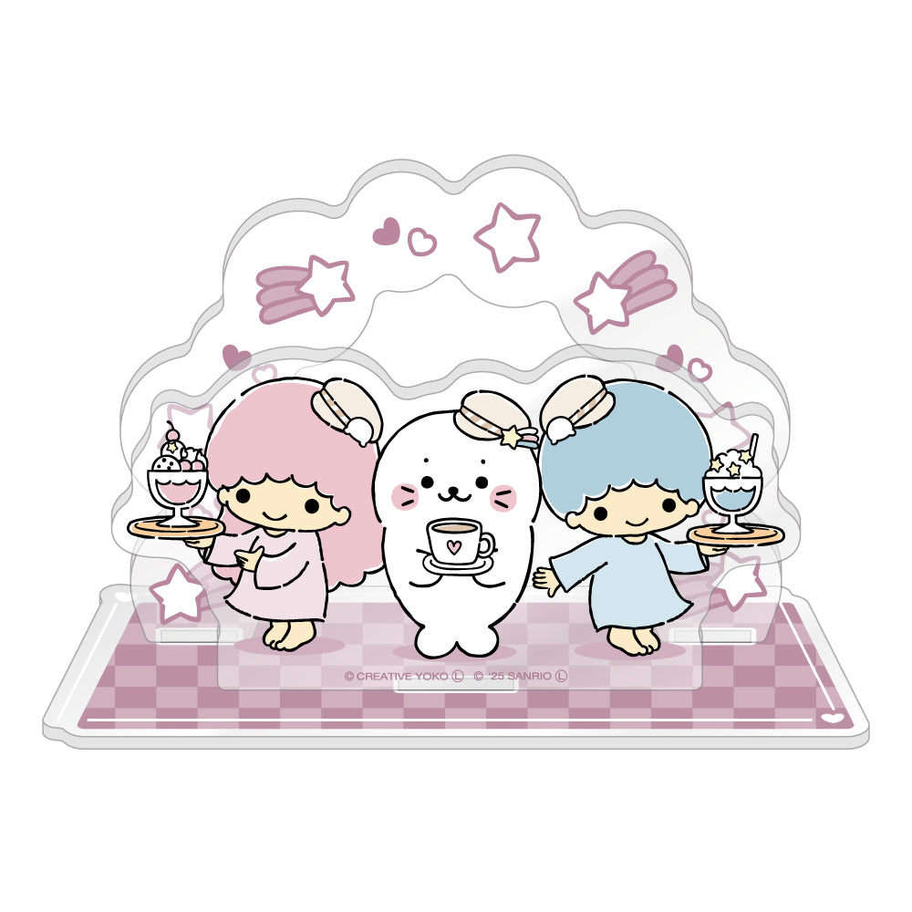 しろたん × サンリオキャラクターズ vol.3 アクリルジオラマ / しろたん×リトルツインスターズ