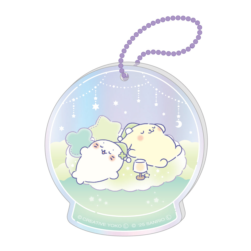 しろたん × サンリオキャラクターズ vol.3 オーロラアクリルキーホルダー / しろたん×ポムポムプリン