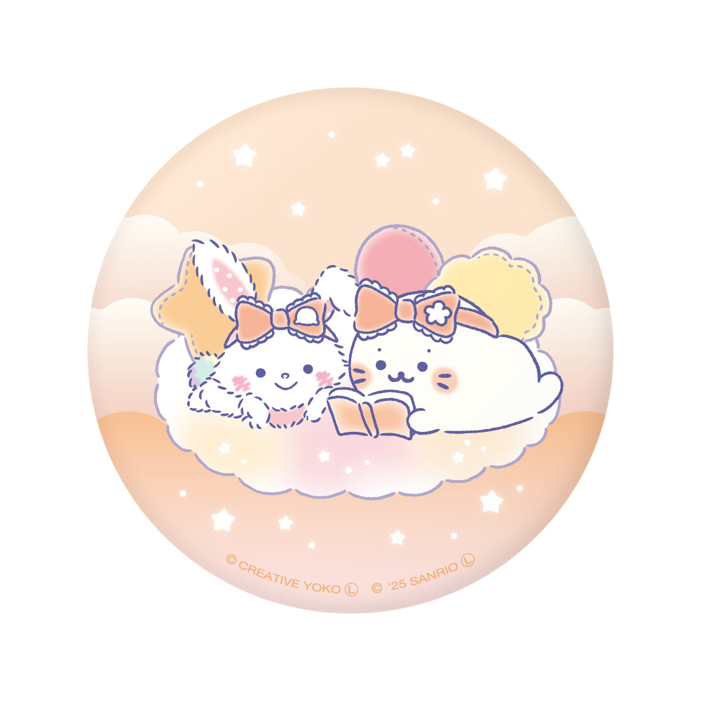 しろたん × サンリオキャラクターズ vol.3 ぷにぷに缶バッジ / しろたん×ウィッシュミーメル