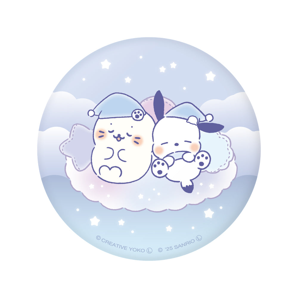 しろたん × サンリオキャラクターズ vol.3 ぷにぷに缶バッジ / しろたん×ポチャッコ