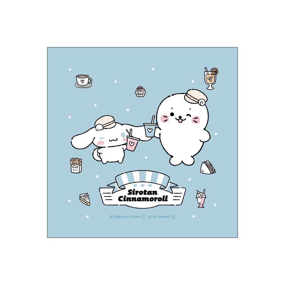 しろたん × サンリオキャラクターズ vol.3 ハンドタオル / しろたん×シナモロール