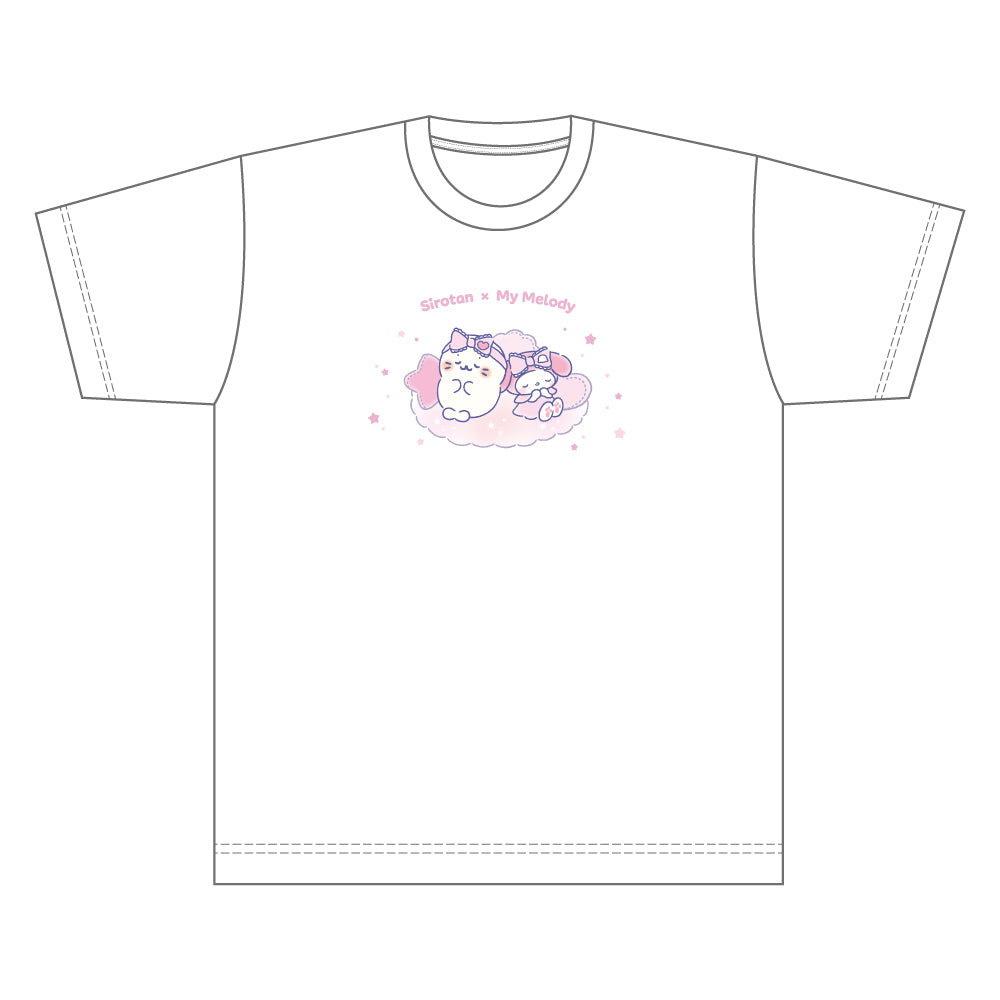 しろたん × サンリオキャラクターズ vol.3 Tシャツ / しろたん×マイメロディ