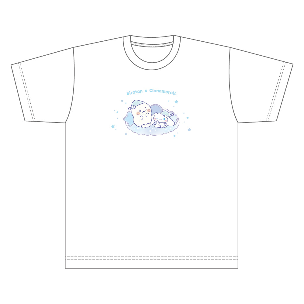 しろたん × サンリオキャラクターズ vol.3 Tシャツ / しろたん×シナモロール (Mサイズ)