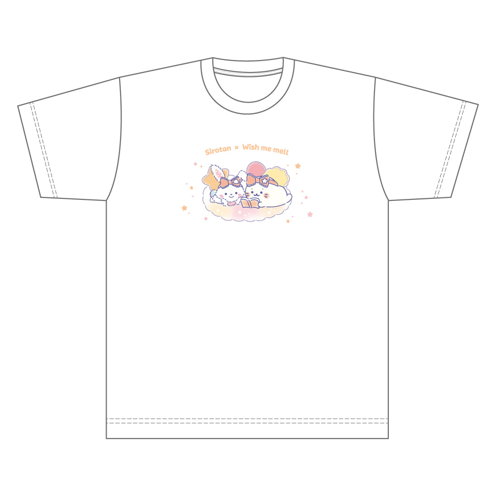 しろたん × サンリオキャラクターズ vol.3 Tシャツ / しろたん×ウィッシュミーメル (Mサイズ)
