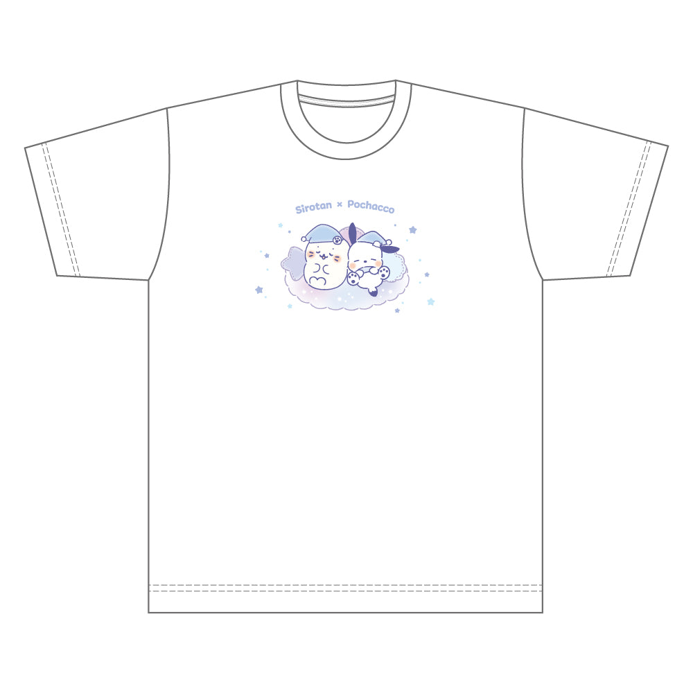 しろたん × サンリオキャラクターズ vol.3 Tシャツ / しろたん×ポチャッコ (Mサイズ)