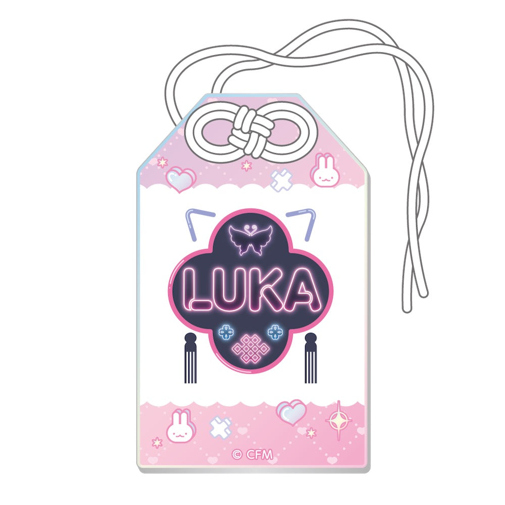 秋葉原フェスティバル2025 お守り風オーロラアクリルストラップ コンセプトカフェver. / 巡音ルカ