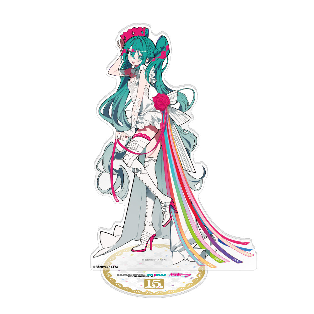 初音ミク 15th アクリルスタンド 缶バッジ 通常衣装 レーシングミク 15th ”Rhapsody” 2010-2025 特大アクリル