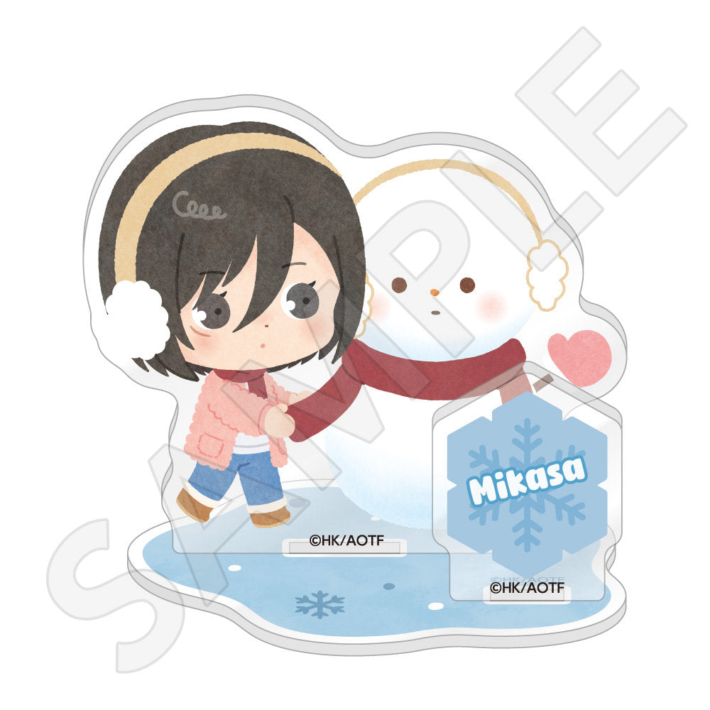 進撃の巨人 ちびキャラアクリルスタンド 雪だるまver. / ミカサ