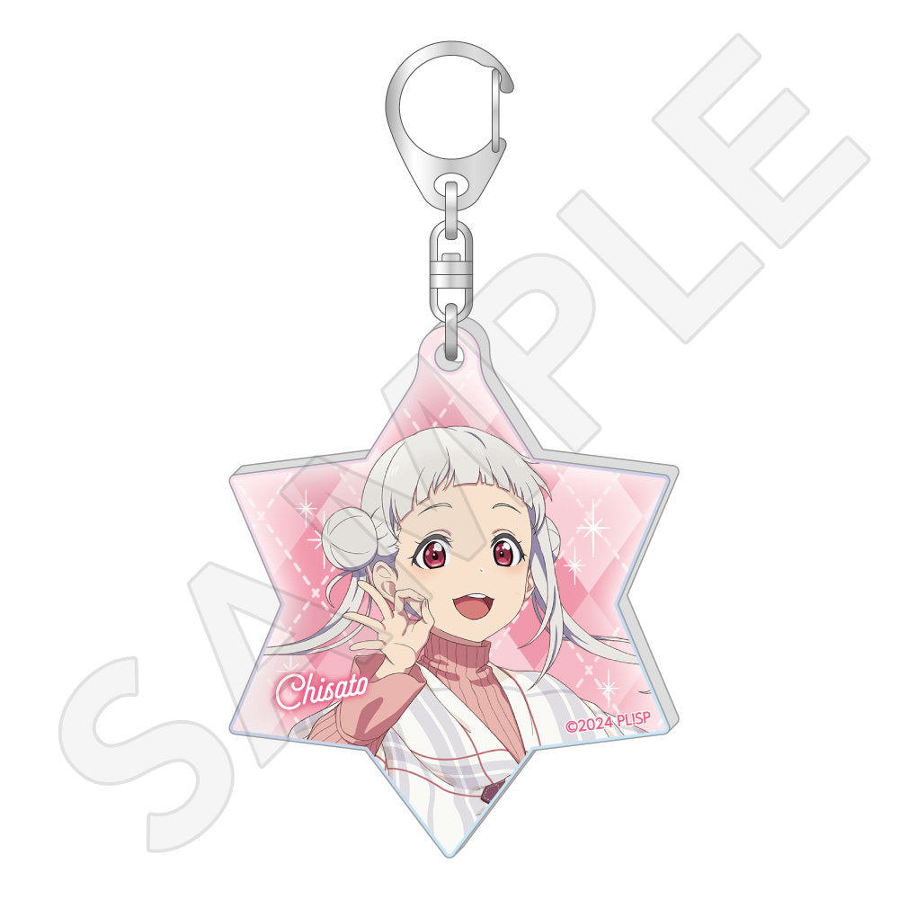 オーロラアクリルキーホルダー / 嵐 千砂都 ホワイトポンチョver.