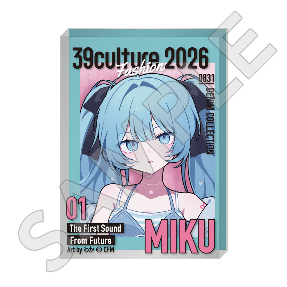 39Culture 2026 FASHION 雑誌風アクリルブロック / 初音ミク