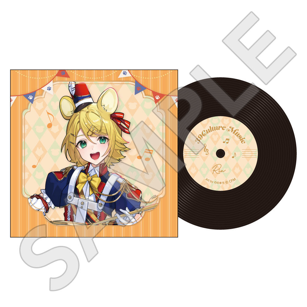 MUSIC レコード風コースター / 鏡音リン