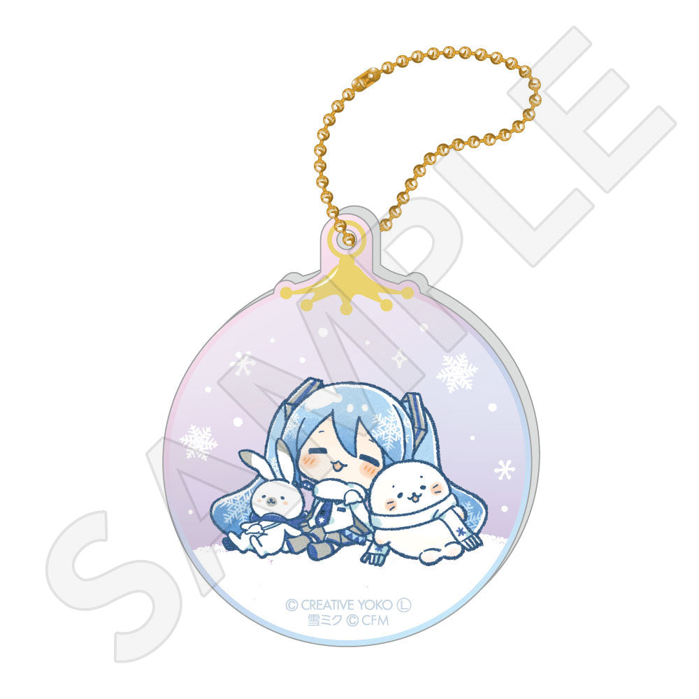 しろたん×雪ミク オーロラアクリルキーホルダー ちびキャラver. 【B】