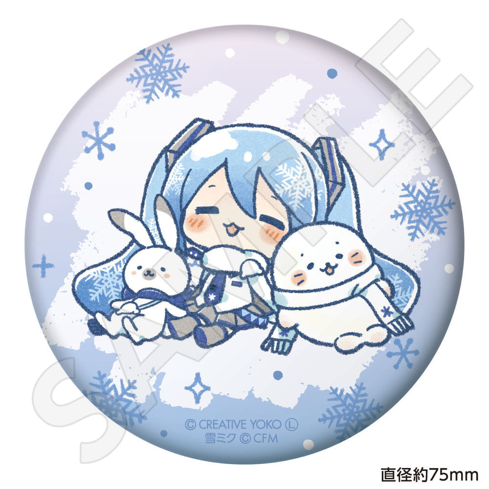 しろたん×雪ミク ぷにぷに缶バッジ ちびキャラver. 【B】