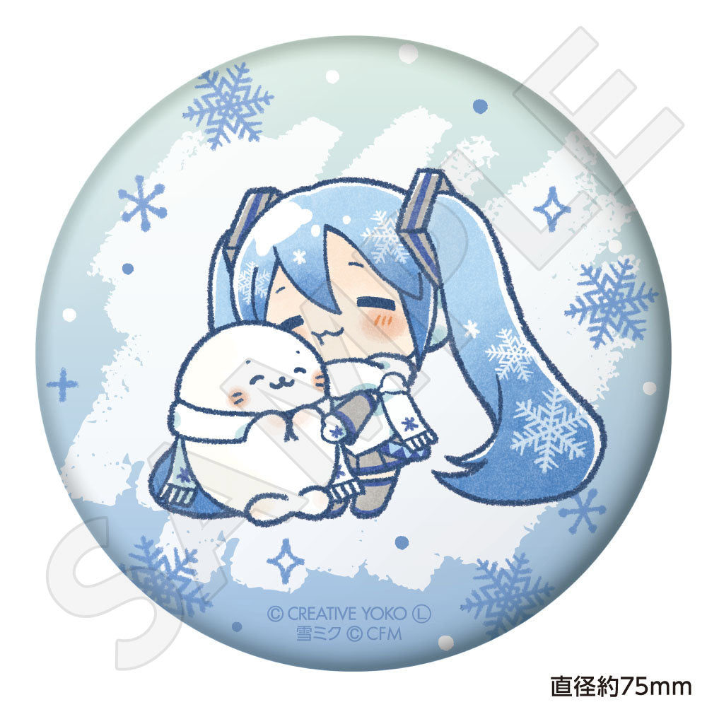 しろたん×雪ミク ぷにぷに缶バッジ ちびキャラver. 【C】