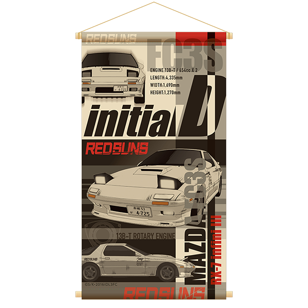 新劇場版 頭文字D アンティークウォールアート 【FC3Sver.】