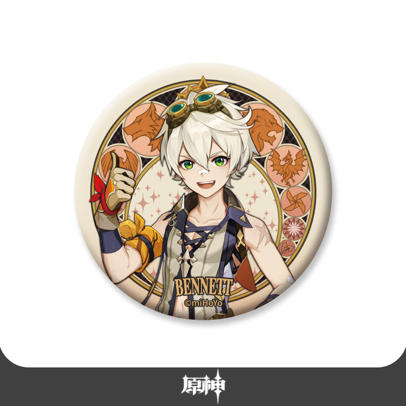 原神 缶バッジ 75mm 原神 モンド城シリーズ 約75mm缶バッジ ベネット| アニメ グッズ