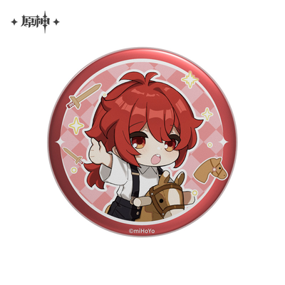 原神 童夢奇珍シリーズ 缶バッジ ディルック(デフォルメ)