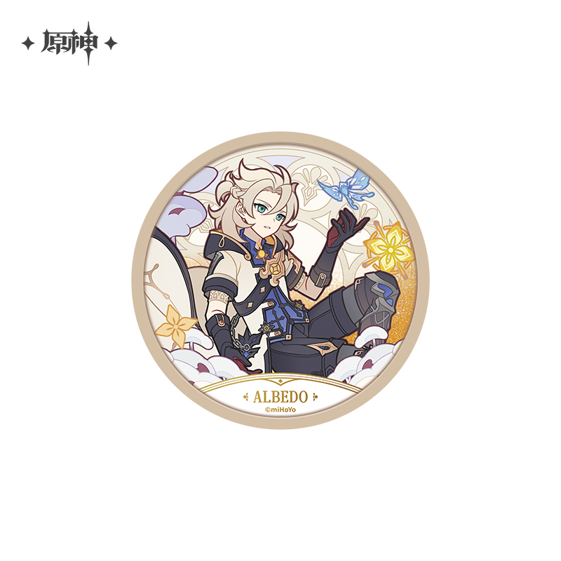 原神 アルベド まとめ売り 原神 風花の呼吸 グリッターアクリルコースター アルベド