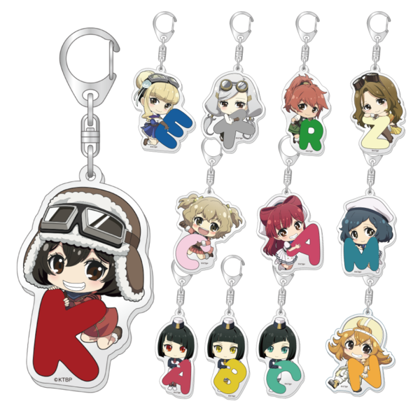 トレーディングイニシャルアクリルキーホルダー