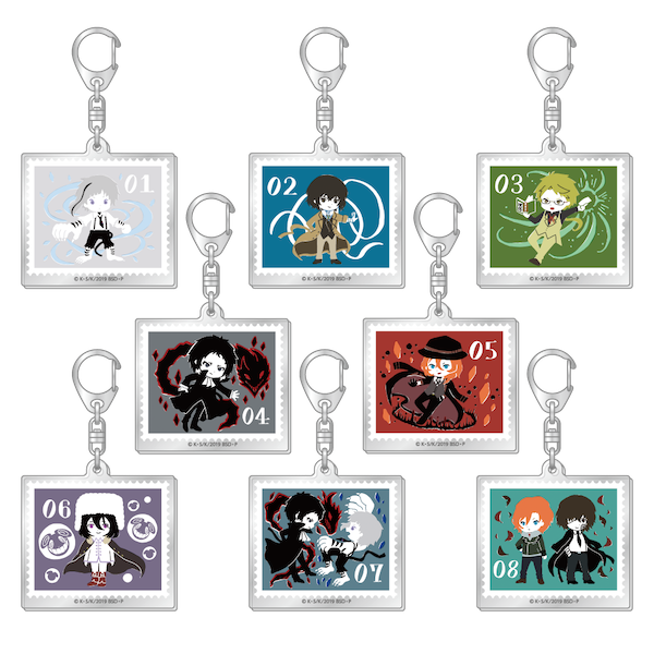 文豪ストレイドッグス トレーディングスタンプアクリルキーホルダー