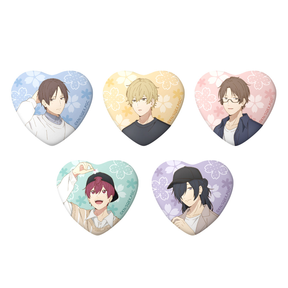 トレーディングキラキラハート缶バッジ