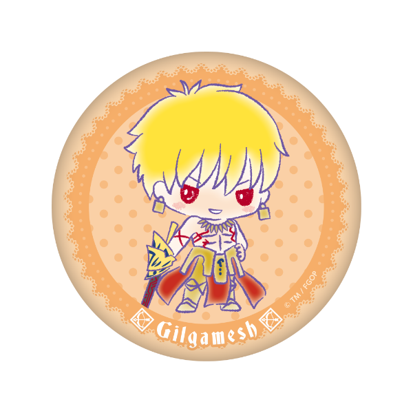 Fate/Grand Order ×サンリオ ぷにぷに缶バッジ【ギルガメッシュver.】