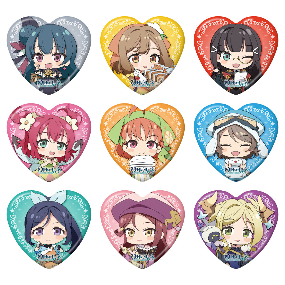 トレーディングキラキラハート缶バッジ