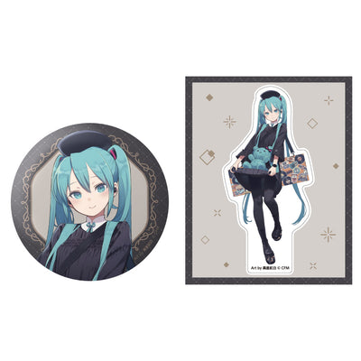 初音ミク×SOLWA おっきめ缶バッジ&ステッカーセット Art by 黒星紅白