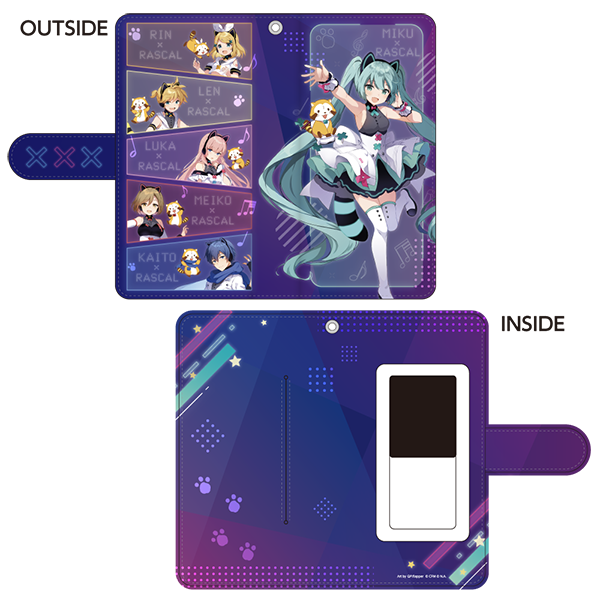初音ミク×ラスカル2022 手帳型スマートフォンケース
