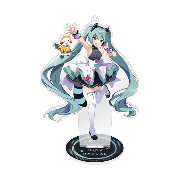 初音ミク×ラスカル2022 スタンド付きアクリルキーホルダー/初音ミク
