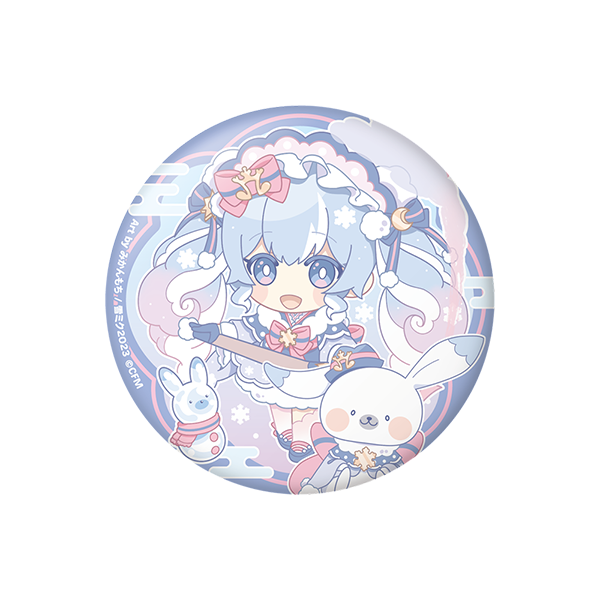 ぷにぷに缶バッジ / 初音ミク みかんもちver.