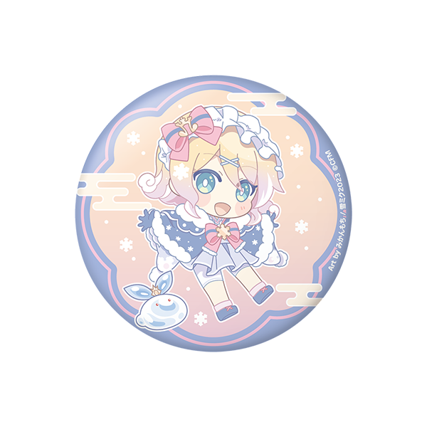 ぷにぷに缶バッジ / 鏡音リン みかんもちver.