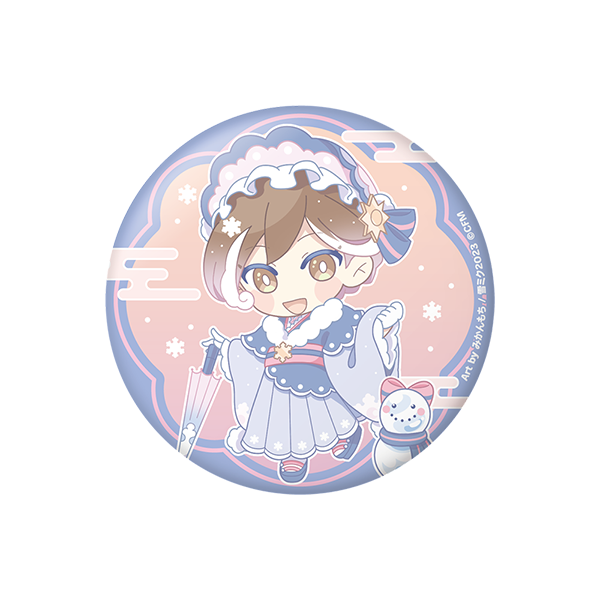 ぷにぷに缶バッジ / MEIKO みかんもちver.