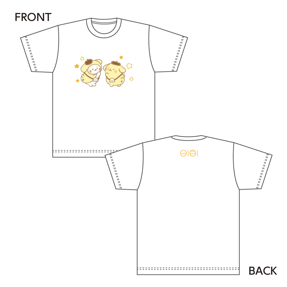 Tシャツ / しろたん×ポムポムプリン(M)