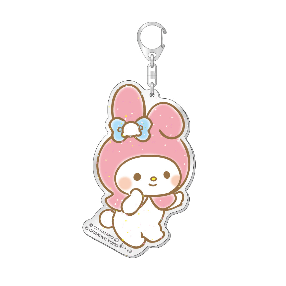 ラメ入りBIGアクリルキーホルダー / マイメロディ(しろたん)