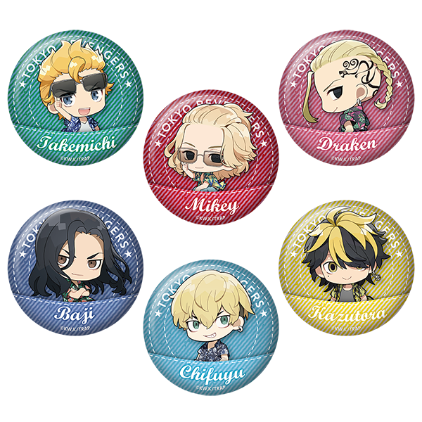 トレーディング缶バッジ ちびキャラアロハver.※完全ランダムです。