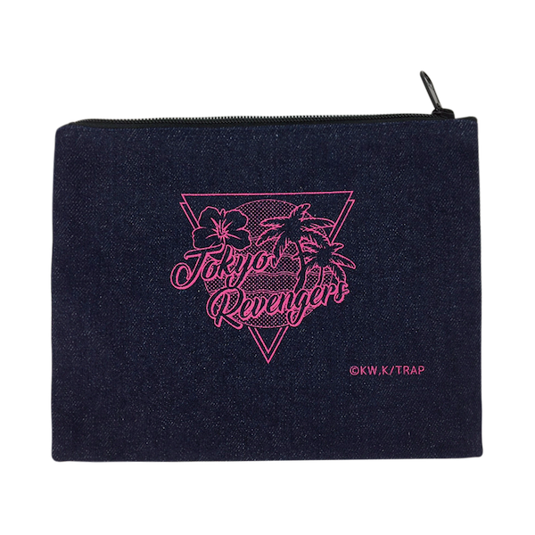 デニムフラットポーチ