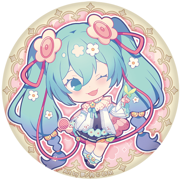 ぷにぷに缶バッジ【初音ミク?】