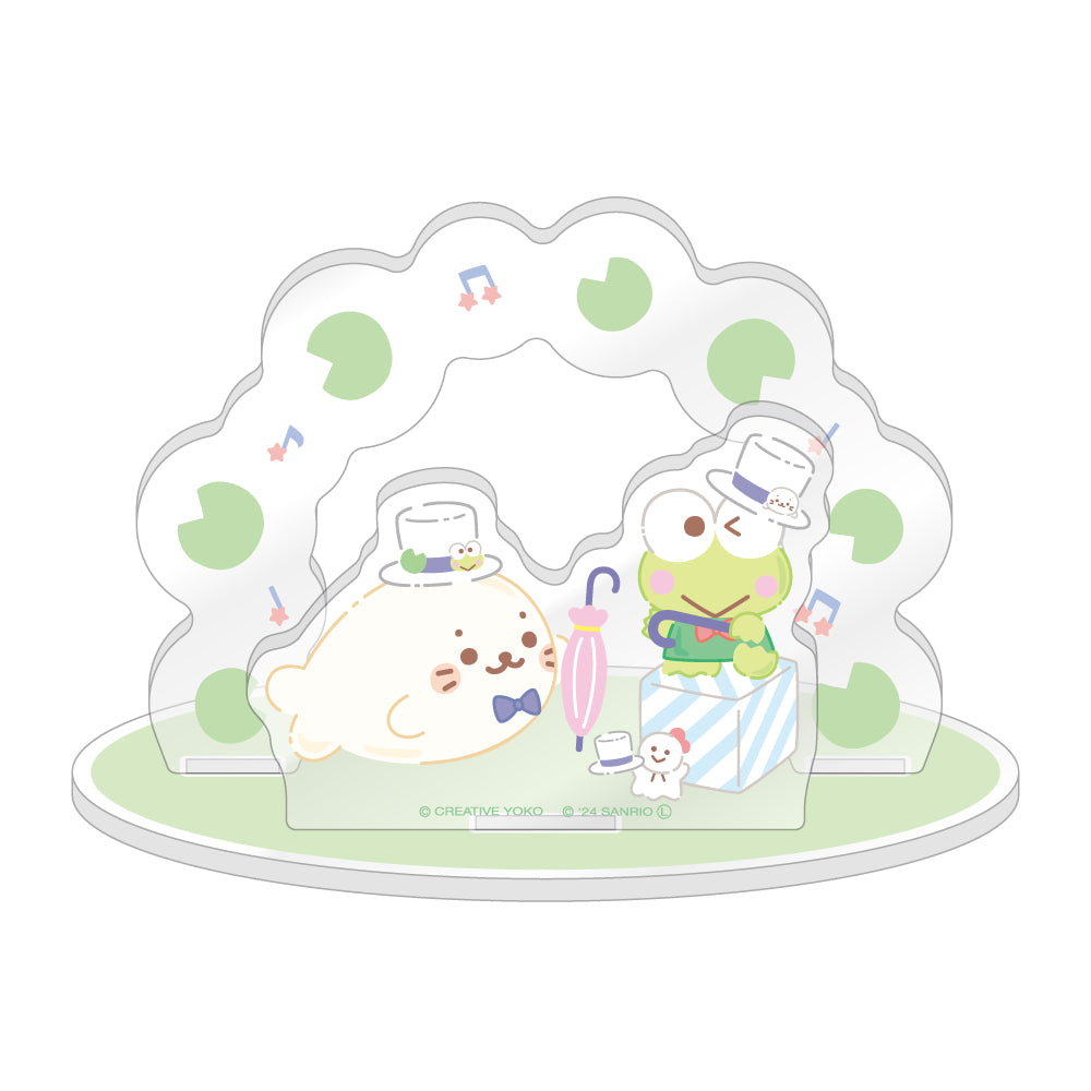 しろたん × はぴだんぶい アクリルジオラマ / しろたん×けろけろけろっぴ