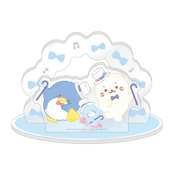 しろたん × はぴだんぶい アクリルジオラマ / しろたん×タキシードサム