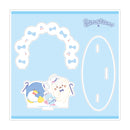 しろたん × はぴだんぶい アクリルジオラマ / しろたん×タキシードサム