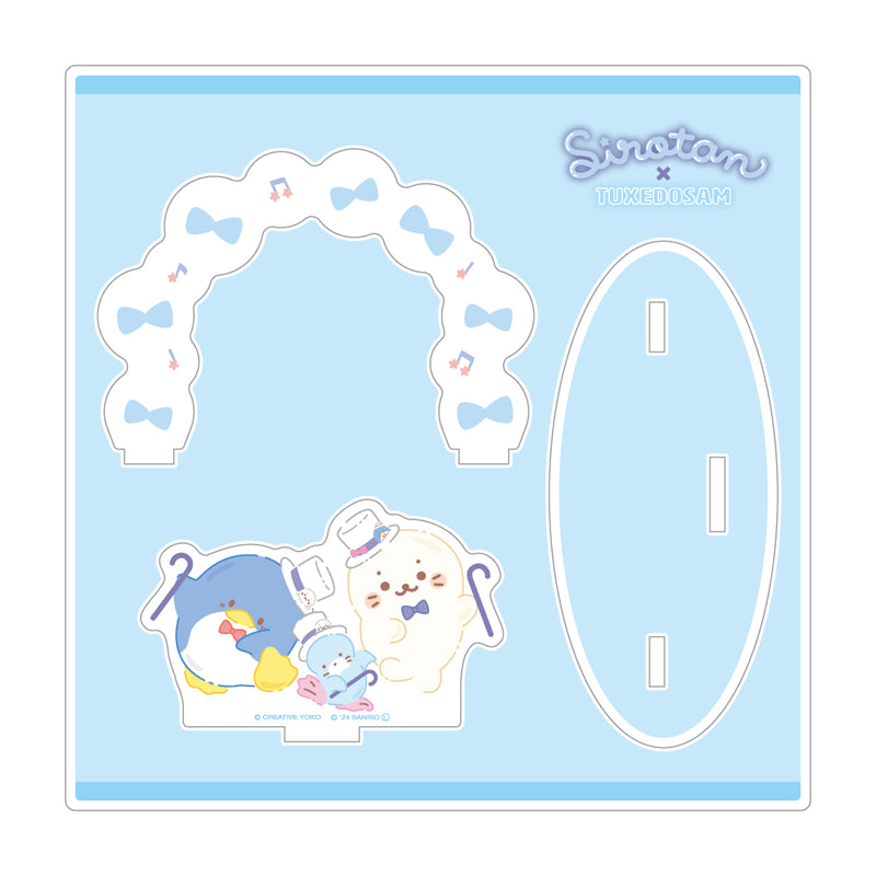 しろたん × はぴだんぶい アクリルジオラマ / しろたん×タキシードサム