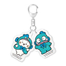 しろたん × はぴだんぶい ラメ入りツインアクリルキーホルダー / しろたん×ハンギョドン